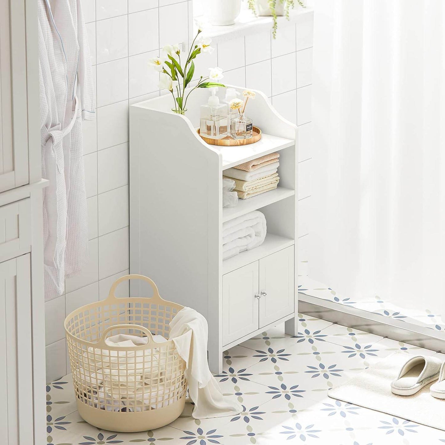 Badkommode | Badzimmerschrank | Flurschrank Weiss BZR56-W - Palo24