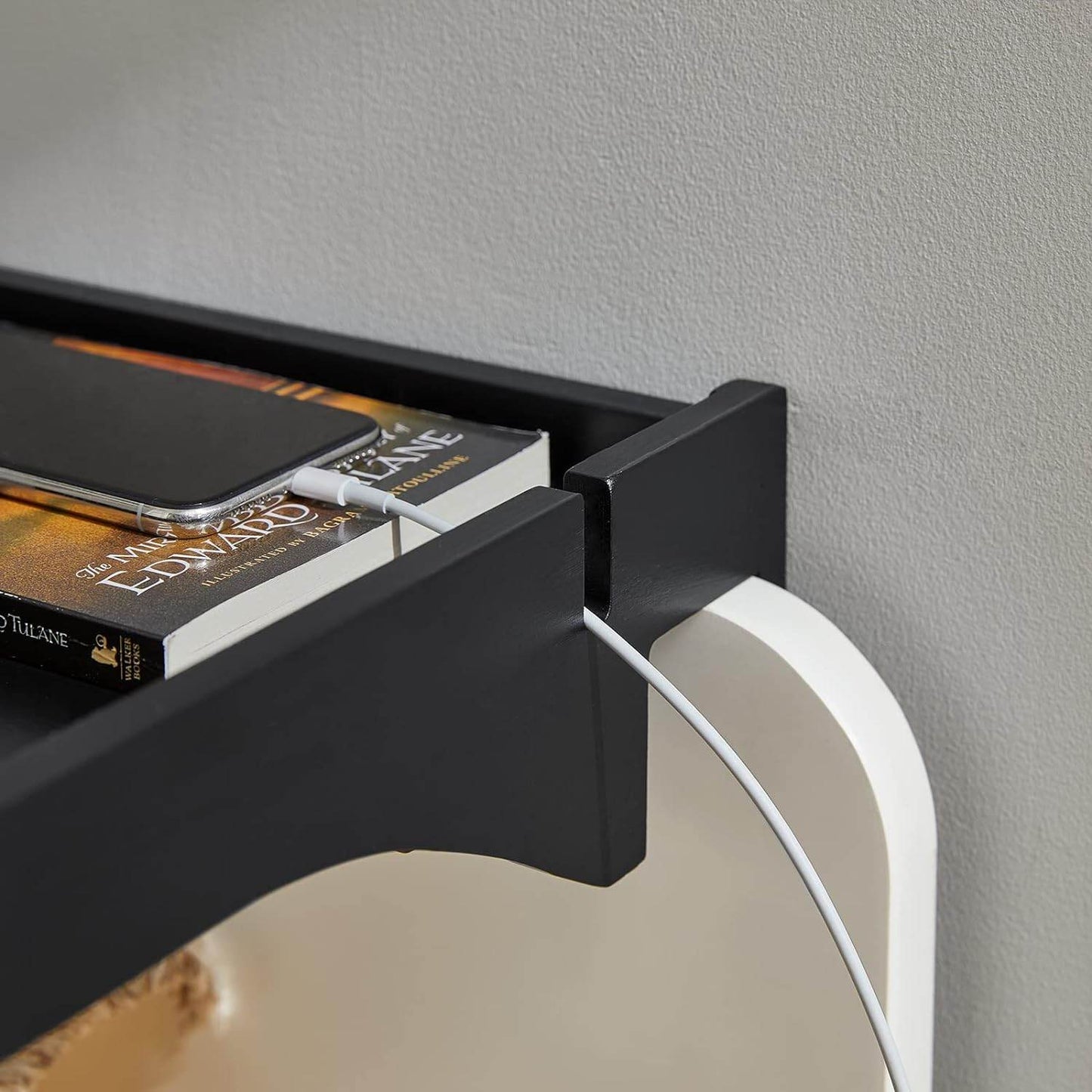 Bettablage | mit Kabelführung | Nachttisch Bambus | NKD01-SCH - Palo24