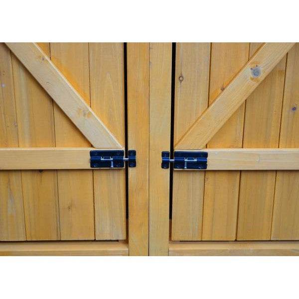 1er-Fahrradgarage HWC-H60, Fahrradbox Gerätehaus, abschließbar 152x184x98cm ~ braun - Palo24