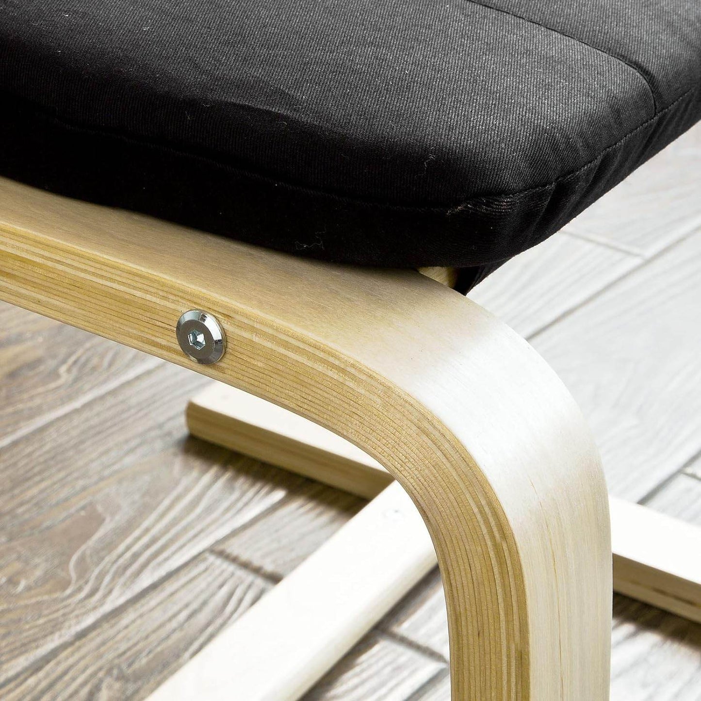 Fußhocker | Fußablage | Hocker Schwarz | FST38-SCH - Palo24