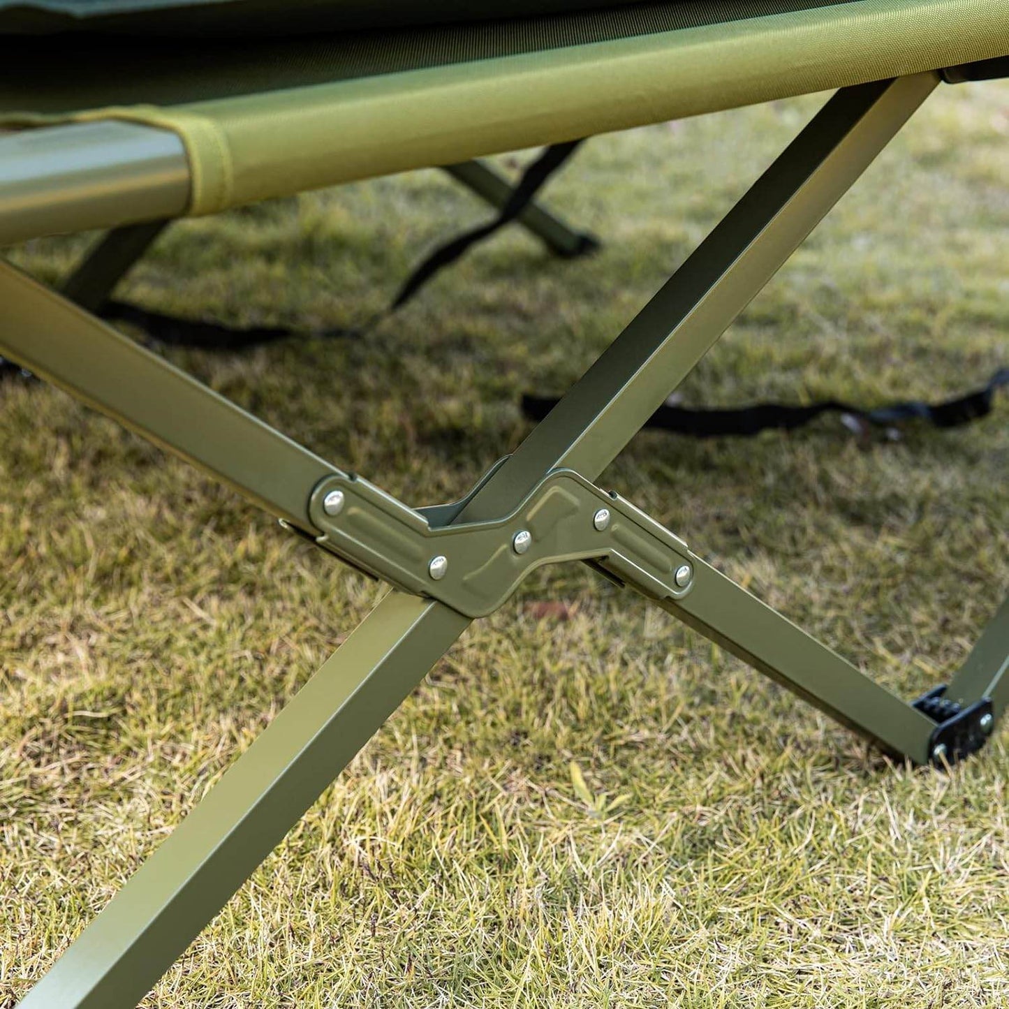 4in1-Zelt Für 2 Personen Wurfzelt Feldbett Mit Campingliege Grün - Palo24