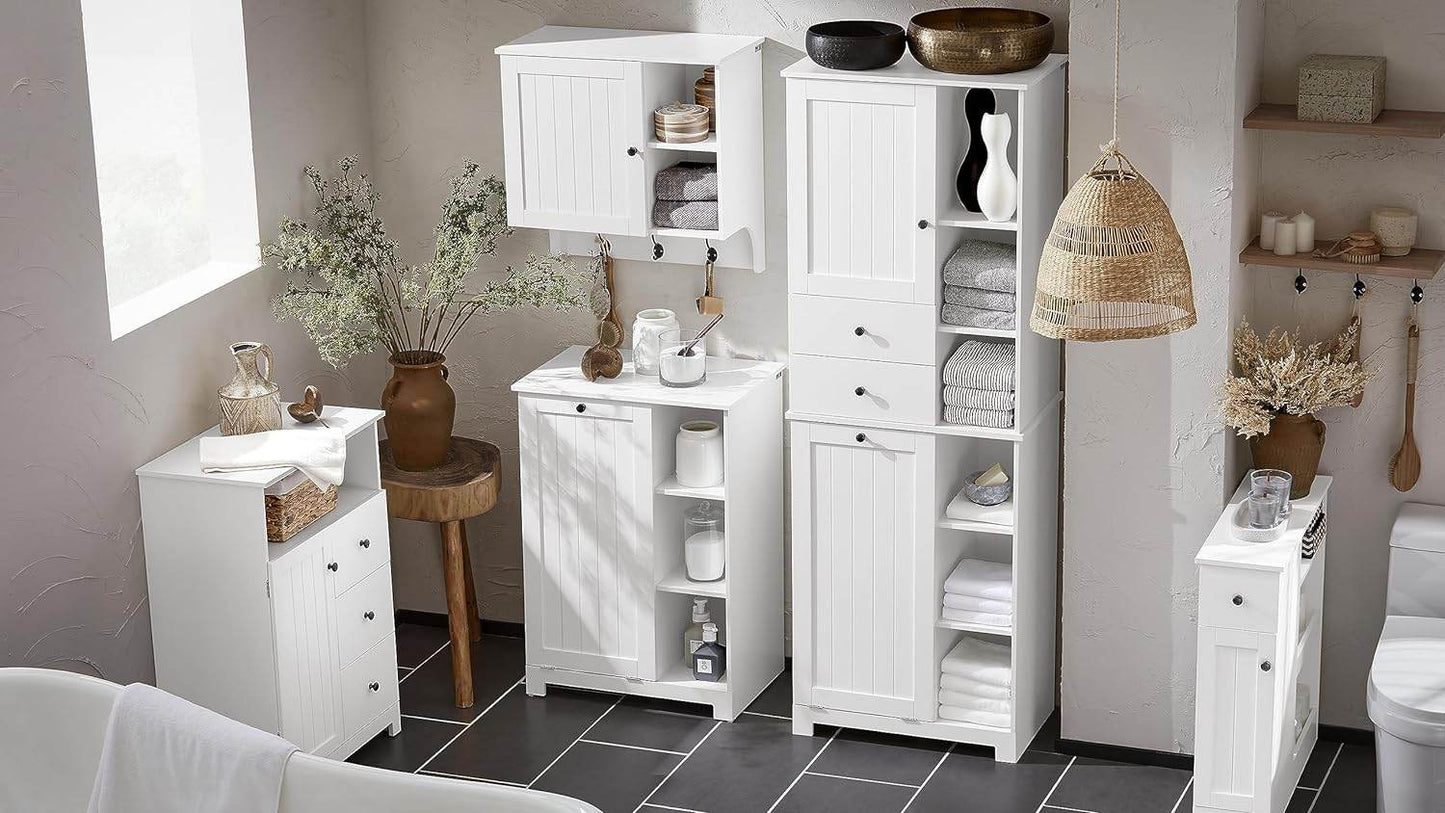 Badkommode | Badzimmerschrank | Flurschrank | Weiss BZR107-W - Palo24