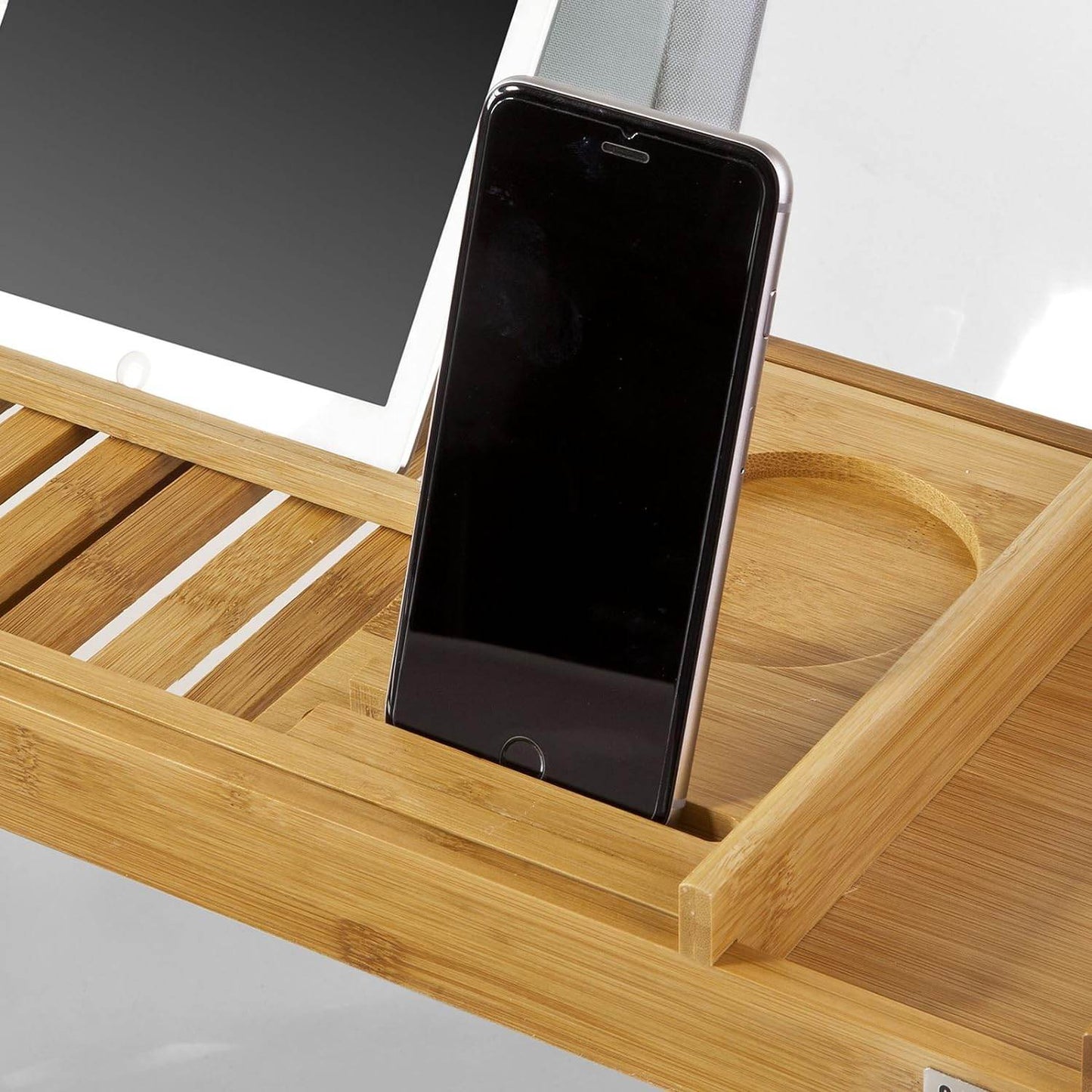 Badewannenablage ausziehbar | Badewannenbrett Bambus | FRG207-N - Palo24
