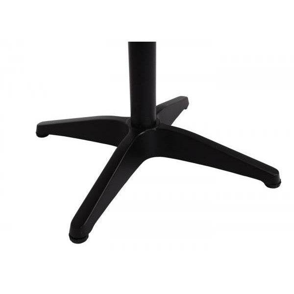 Gartentisch HWC-J95, Balkontisch Bistrotisch, Gastronomie Outdoor-Beschichtung Aluminium Polywood ~ schwarz, grau - Palo24