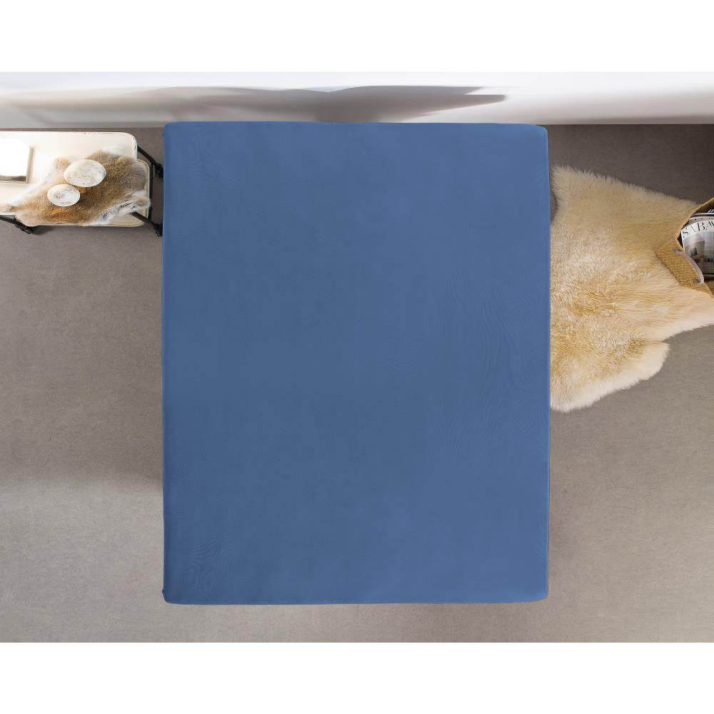 Einzel Jersey 135 gr. Spannbettlaken Blau 140 x 200 cm - Palo24