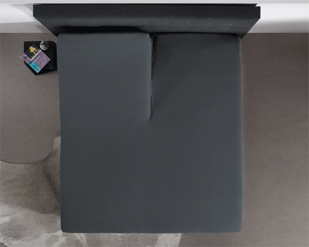 Split Topper Jersey Spannbettlaken Anthrazit 200 x 220 cm - Palo24