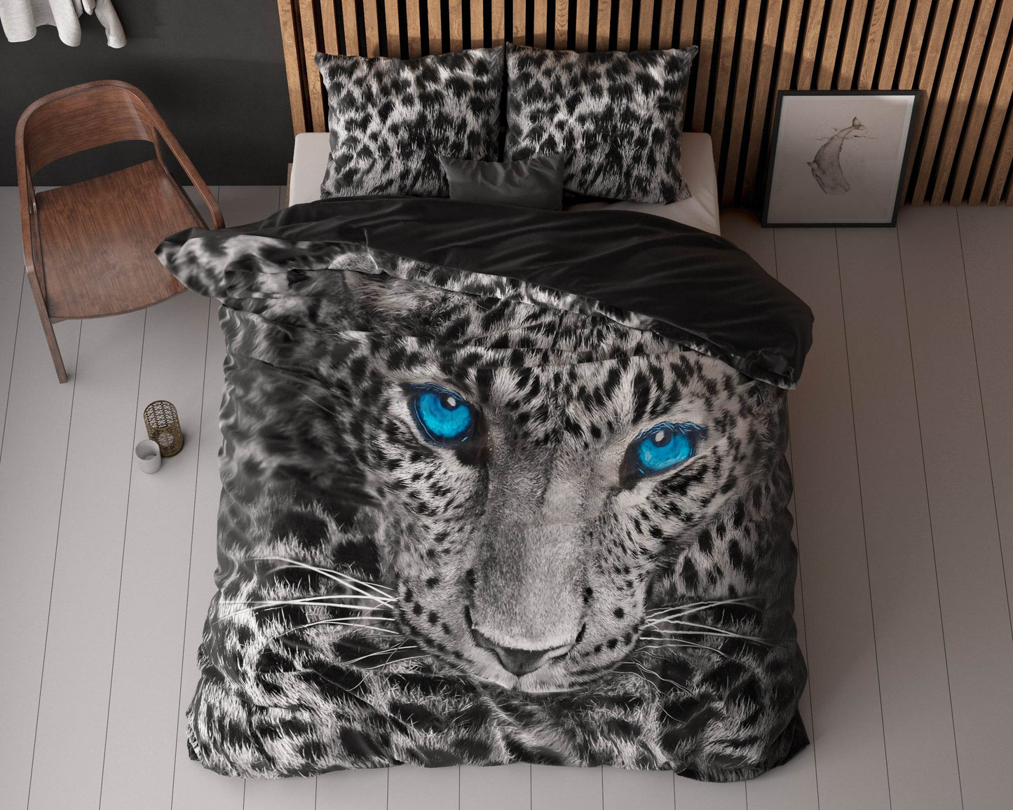 Bettbezug Gepard Grau 200 x 220 cm - Palo24