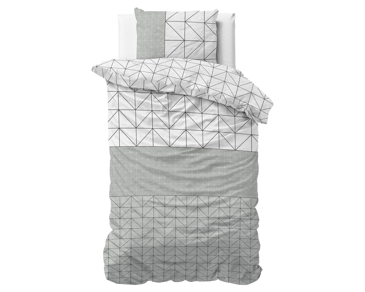 Bettbezug Flanel Gino Grau 140 x 220 cm - Palo24