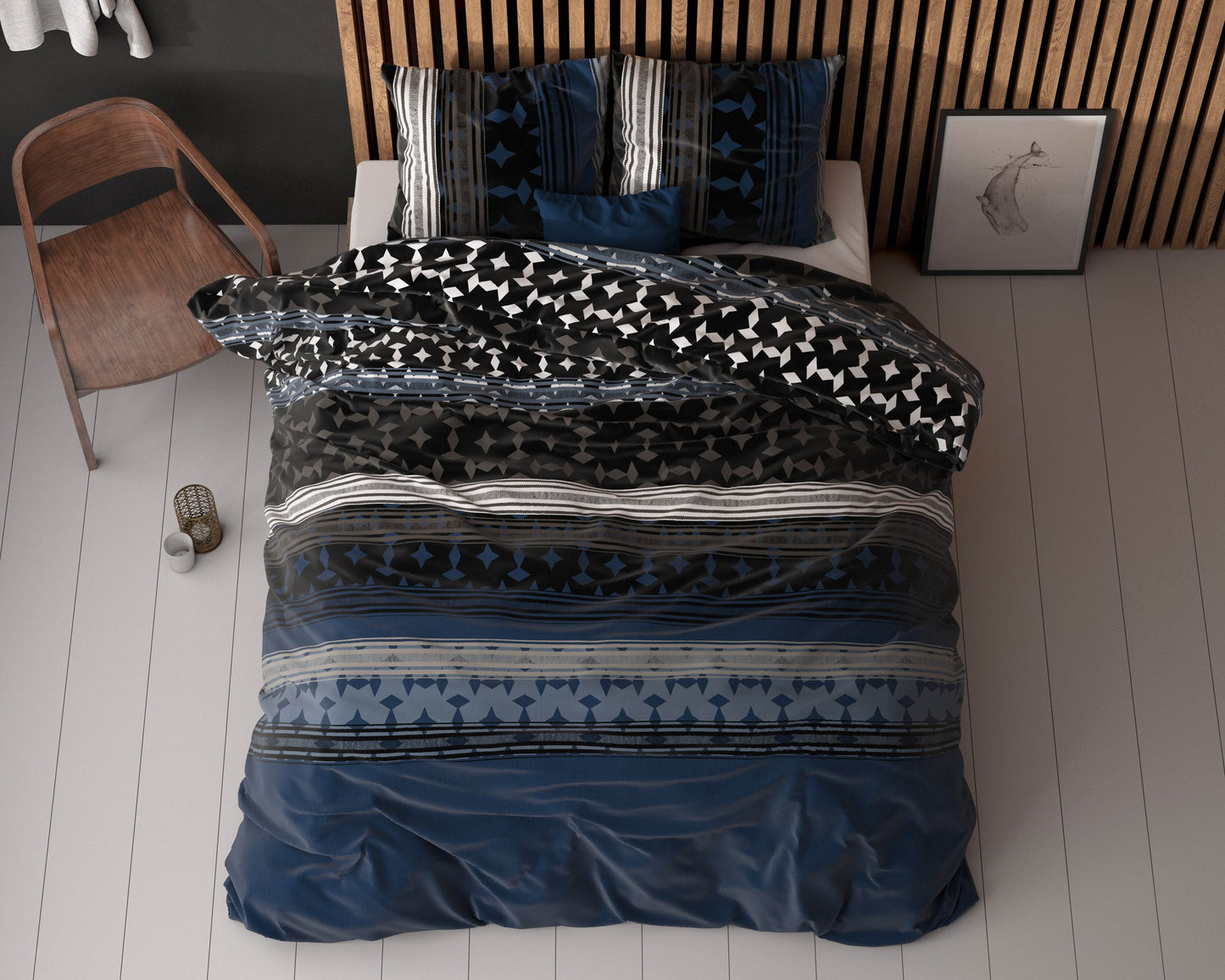 Bettbezug Scanda Navy 200 x 220 cm - Palo24