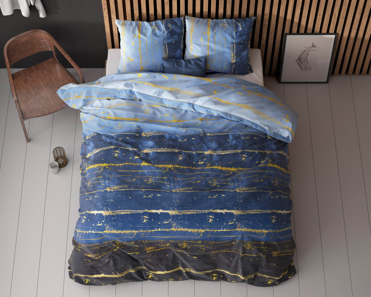 Bettbezug Scratchy blau 240 x 220 cm - Palo24