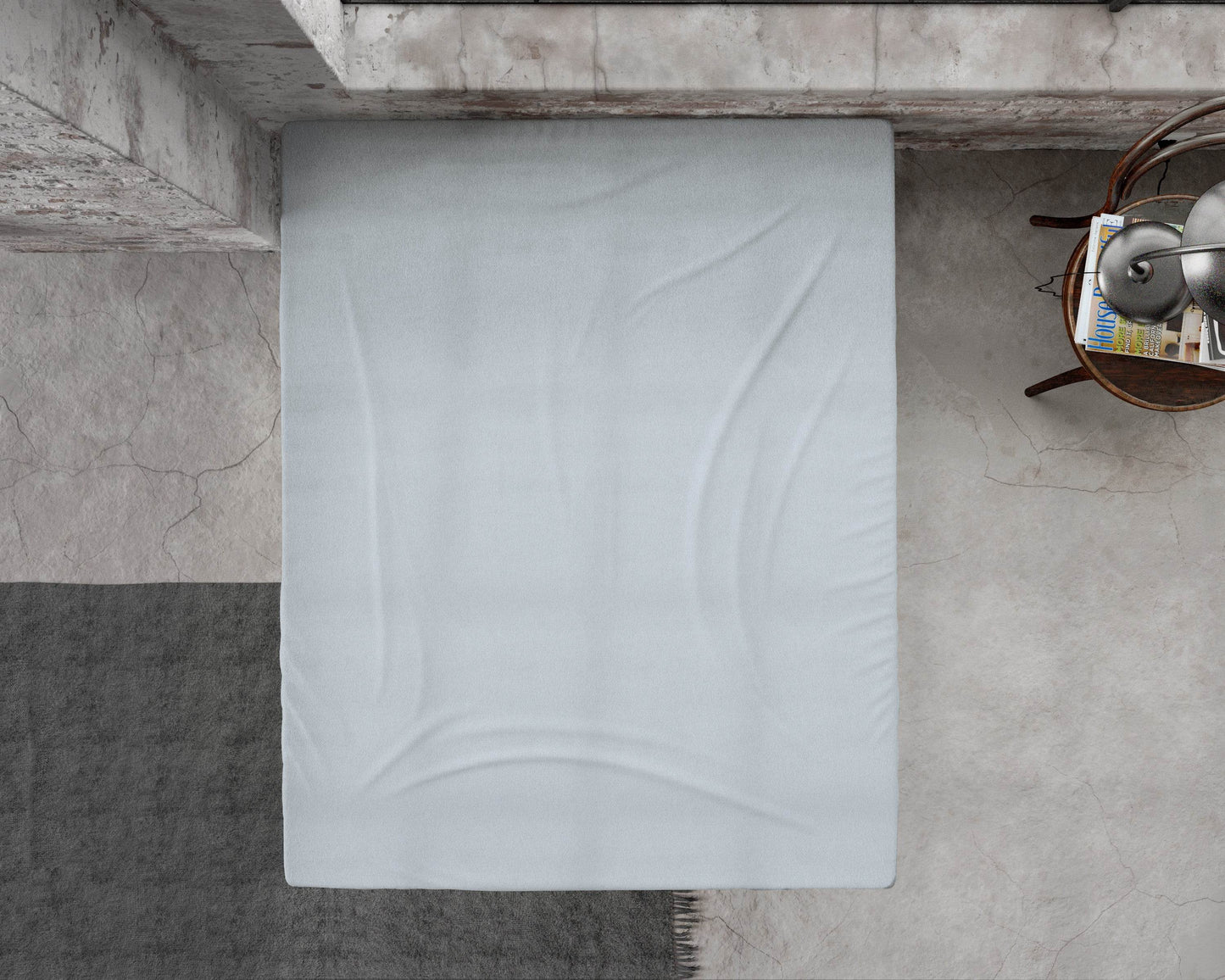 Flanel Premium Spannbettlaken Grau 140 x 200/210 cm - Palo24