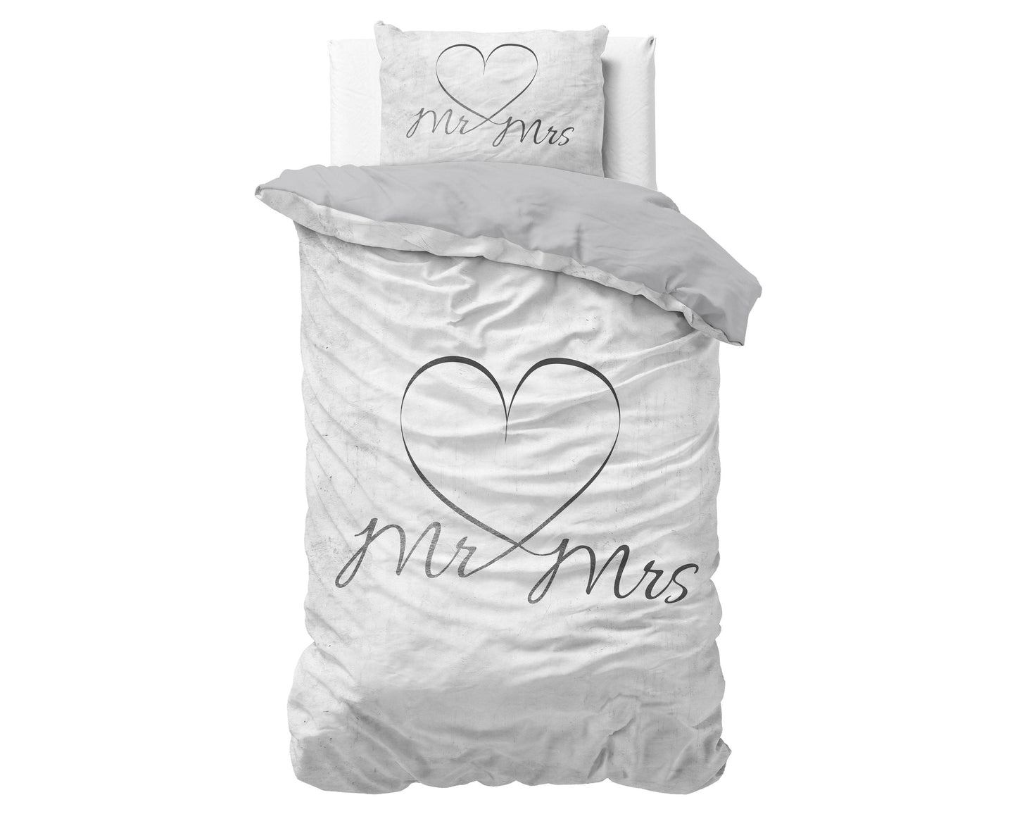 Bettbezug Elite Mr and Mrs Weiss 155x200 cm - Palo24