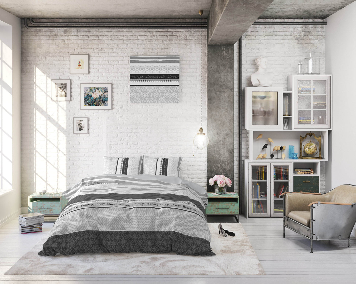 Bettbezug Enjoy Anthrazit 200x200 cm - Palo24