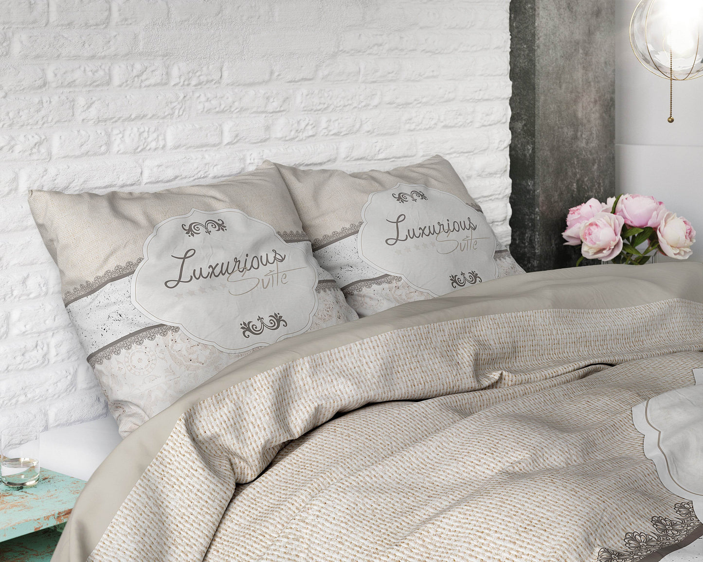 Bettbezug Suite 2 Taupe 155x200 cm - Palo24