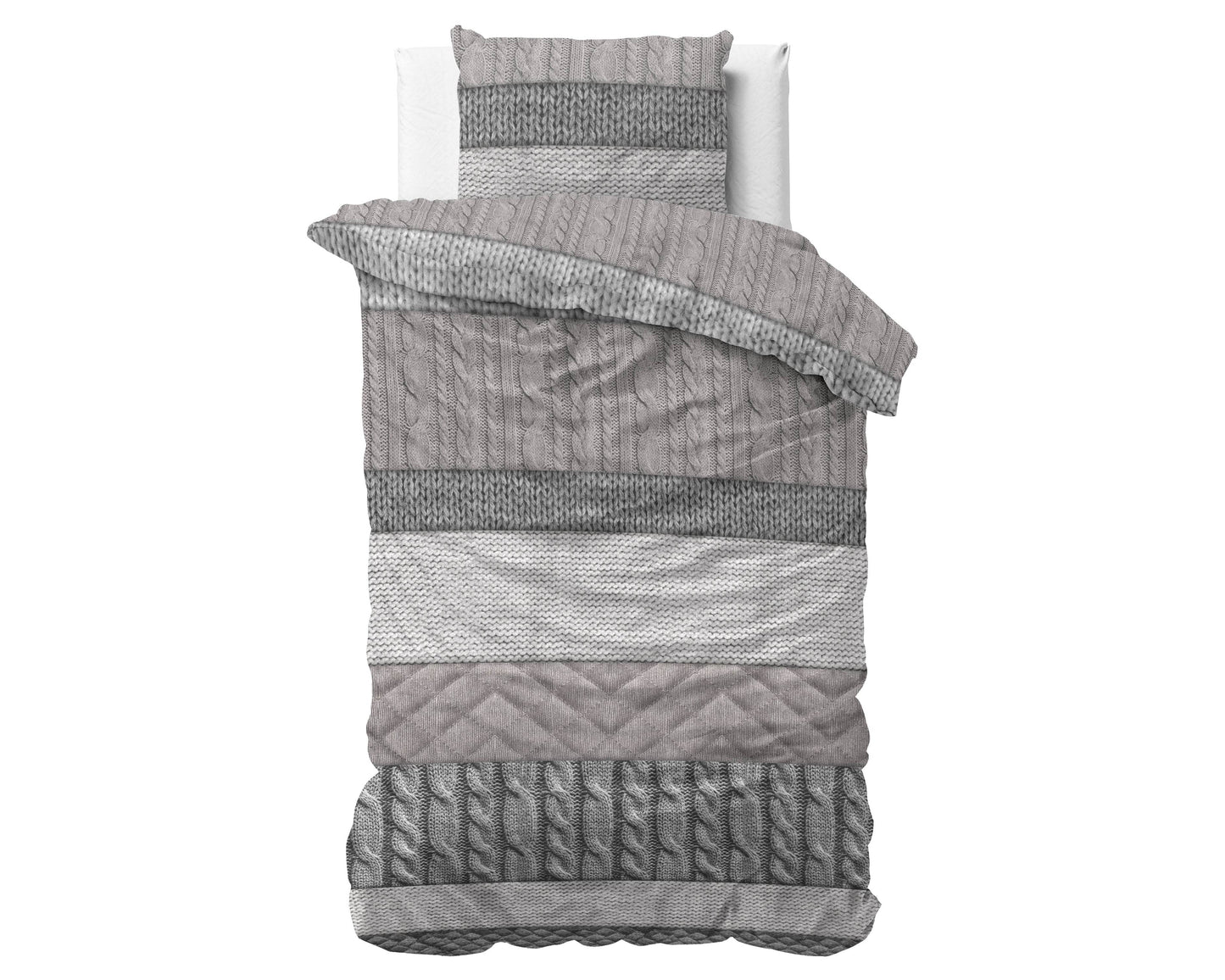 Bettbezug Flanel Elin Taupe 140 x 220 cm - Palo24