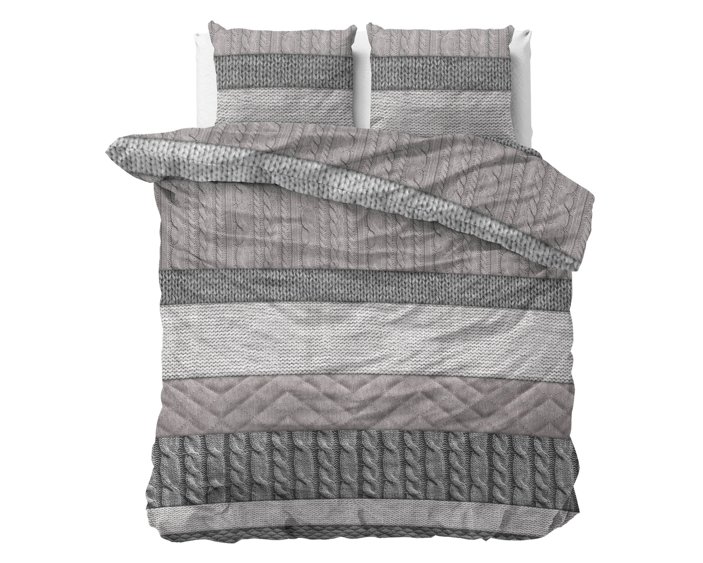 Bettbezug Flanel Elin Taupe 200 x 220 cm - Palo24