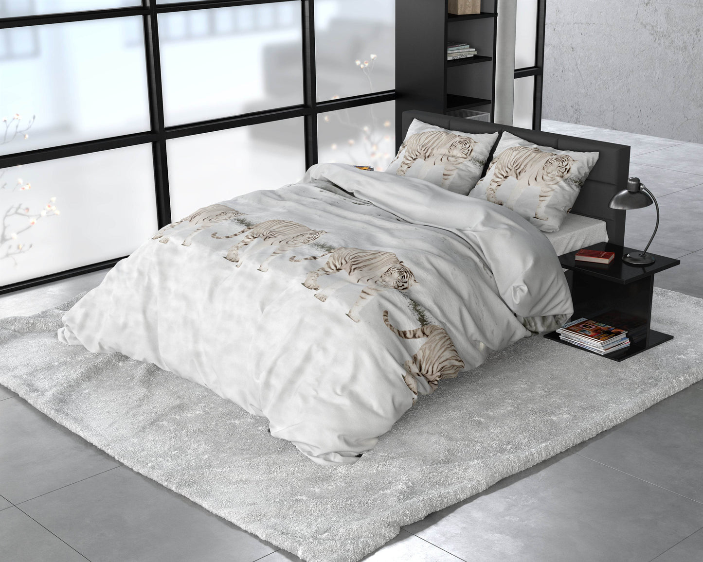 Bettbezug FL Winter Tiger Weiss 240 x 220 cm - Palo24