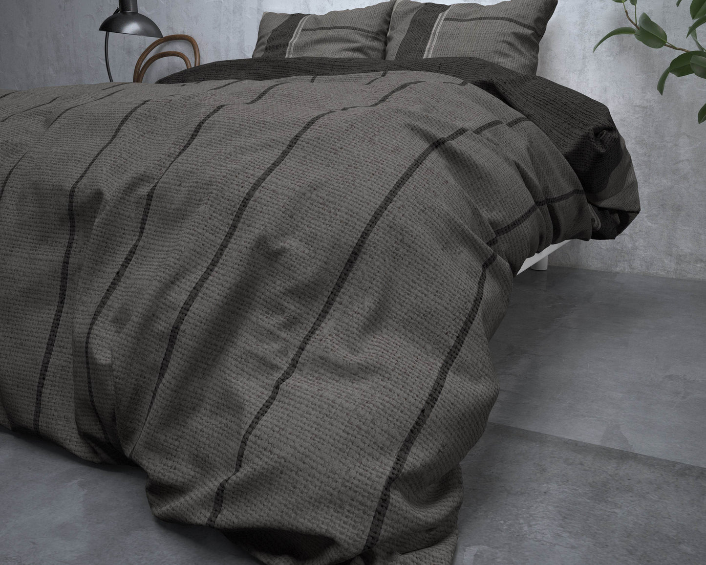 Bettbezug Flanel Kees Taupe 140 x 220 cm - Palo24