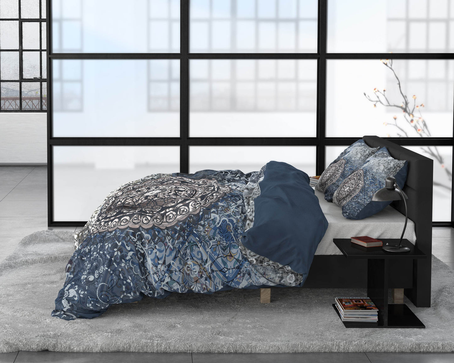 Bettbezug Asien Indigo 140 x 220 cm - Palo24