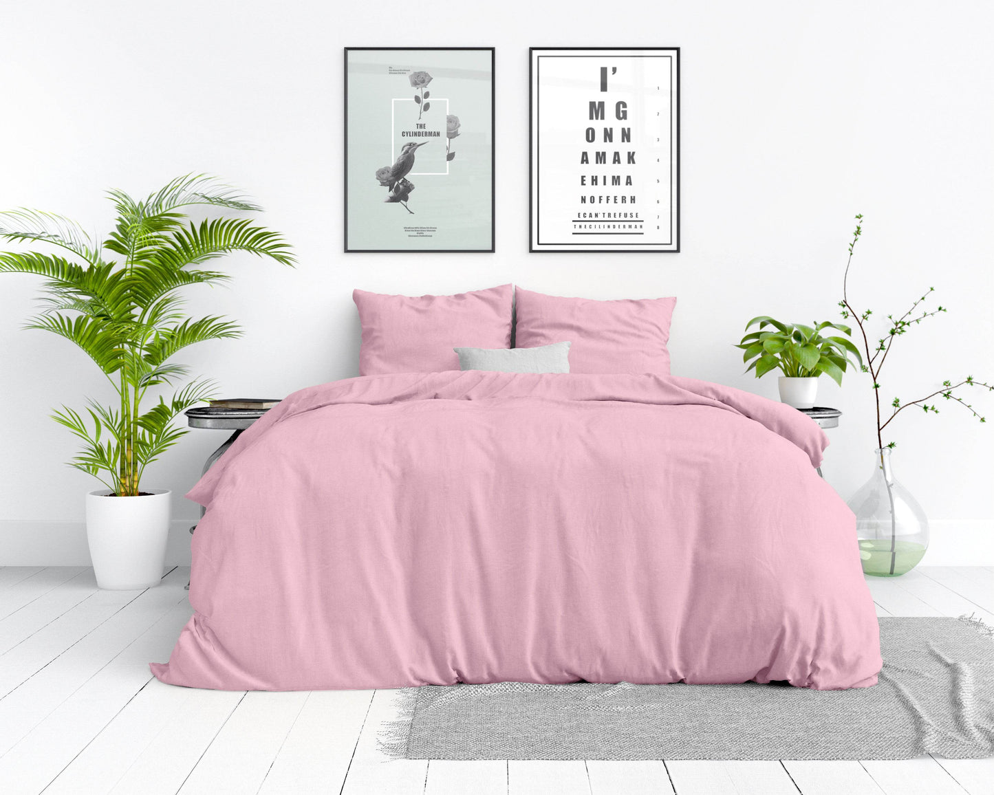 Bettbezug Stone washed Pink 200 x 220 cm - Palo24