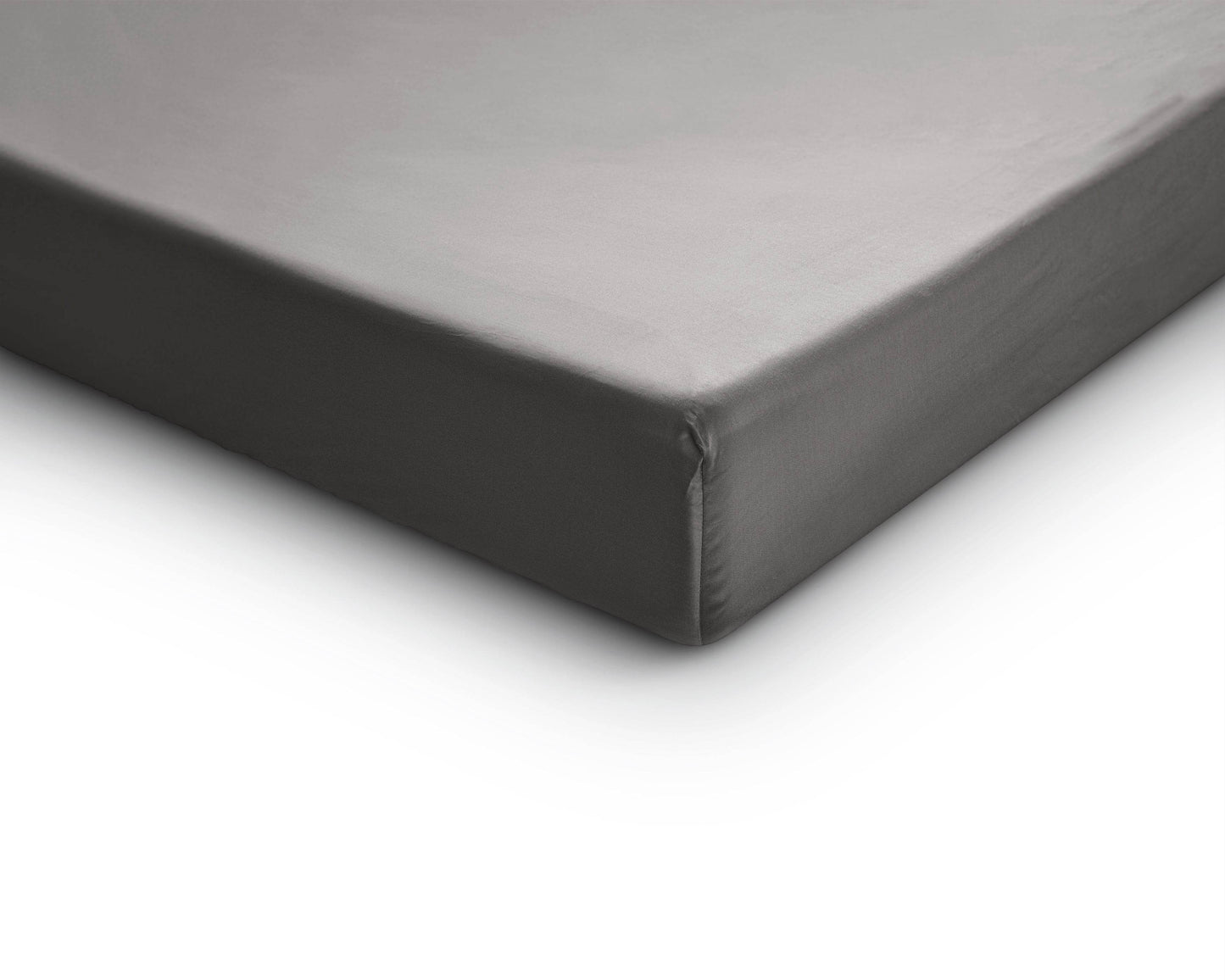 Satin Spannbettlaken Grau 120 x 200 cm - Palo24