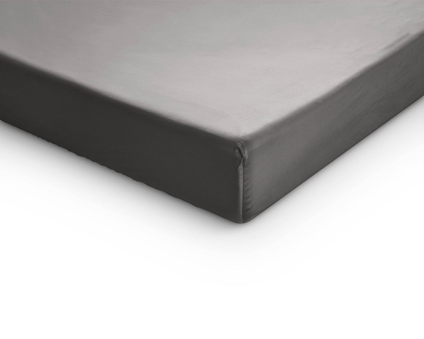 Topper Satin Spannbettlaken Grau 90 x 220 cm - Palo24