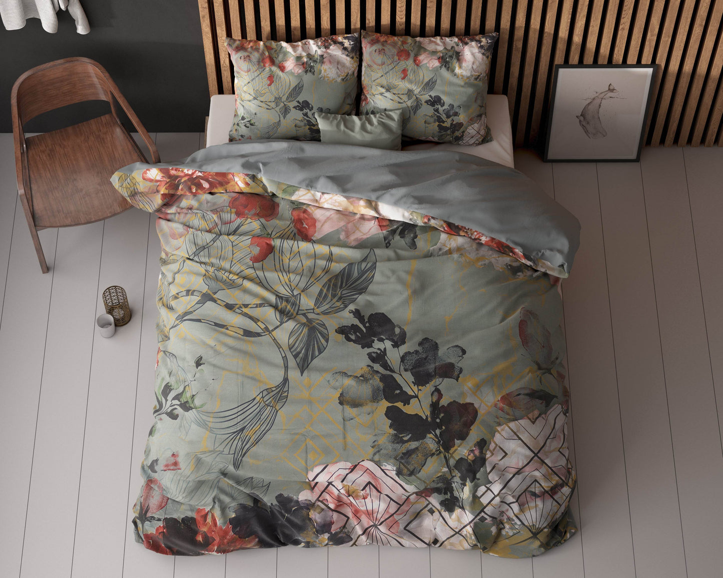 Bettbezug Marble Art Deco Grün 140 x 220 cm - Palo24