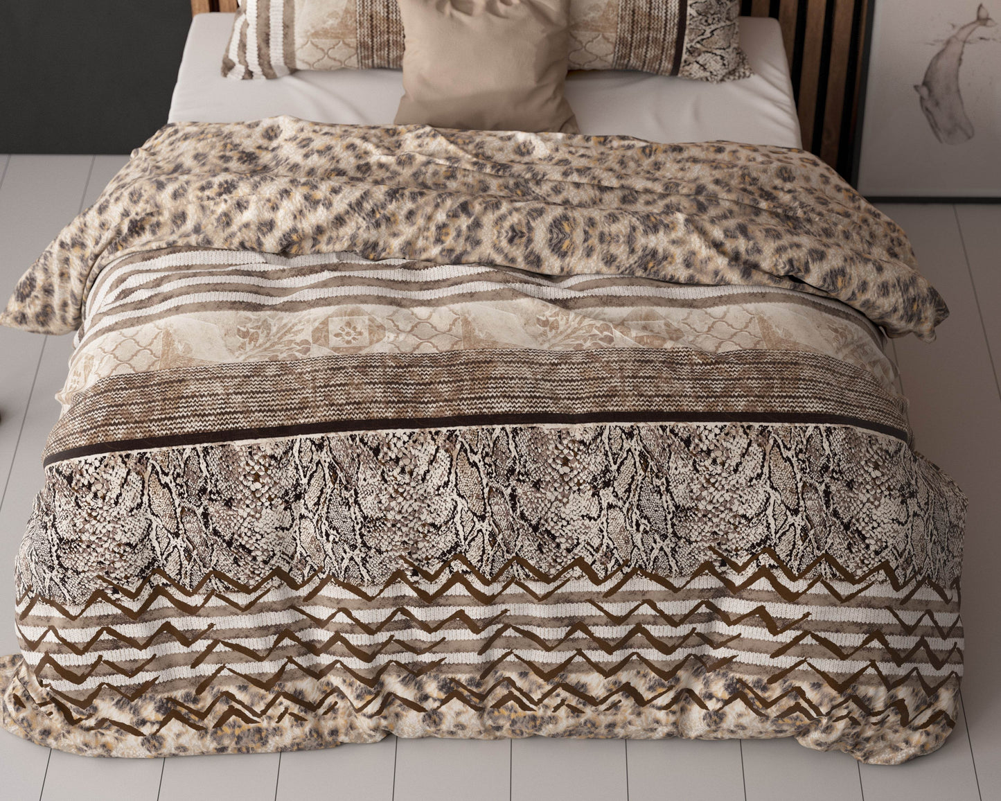 Bettbezug Cozy Panther Braun 200 x 220 cm - Palo24