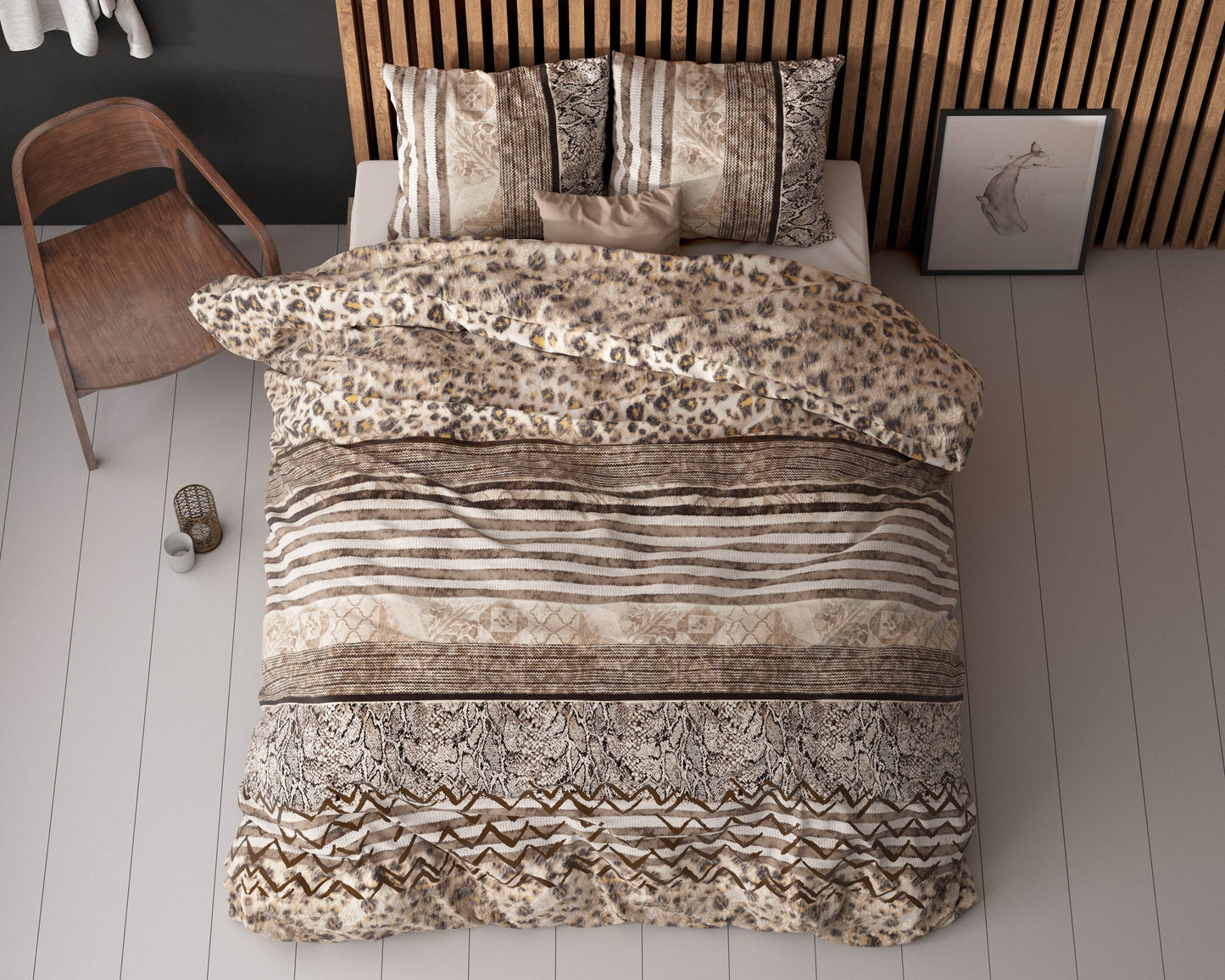 Bettbezug Cozy Panther Braun 240 x 220 cm - Palo24