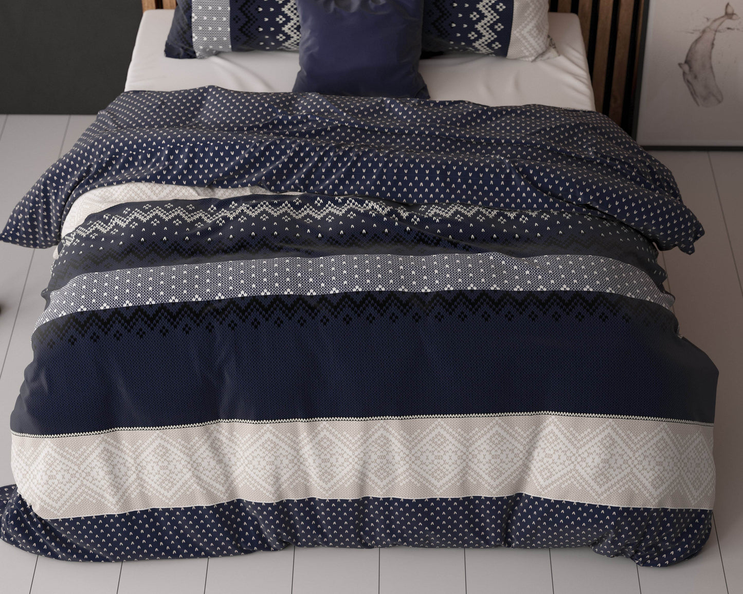 Bettbezug Elisabeth Navy 200 x 220 cm - Palo24