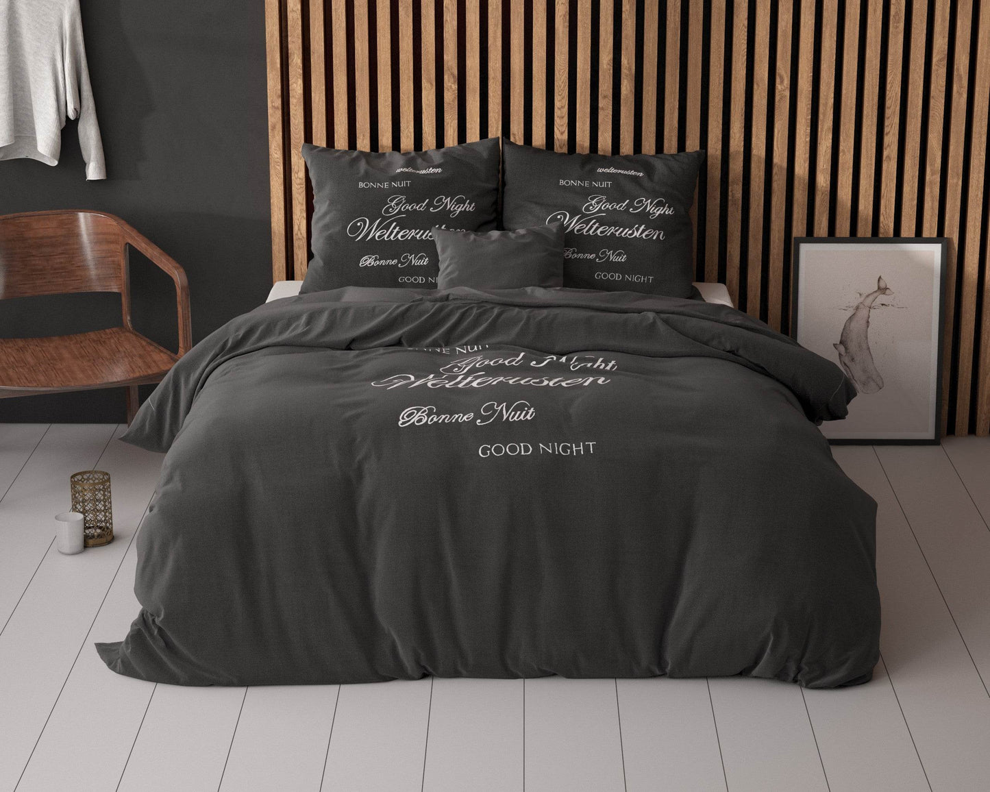 Bettbezug Welterusten Schwarz 140 x 200/220 cm - Palo24