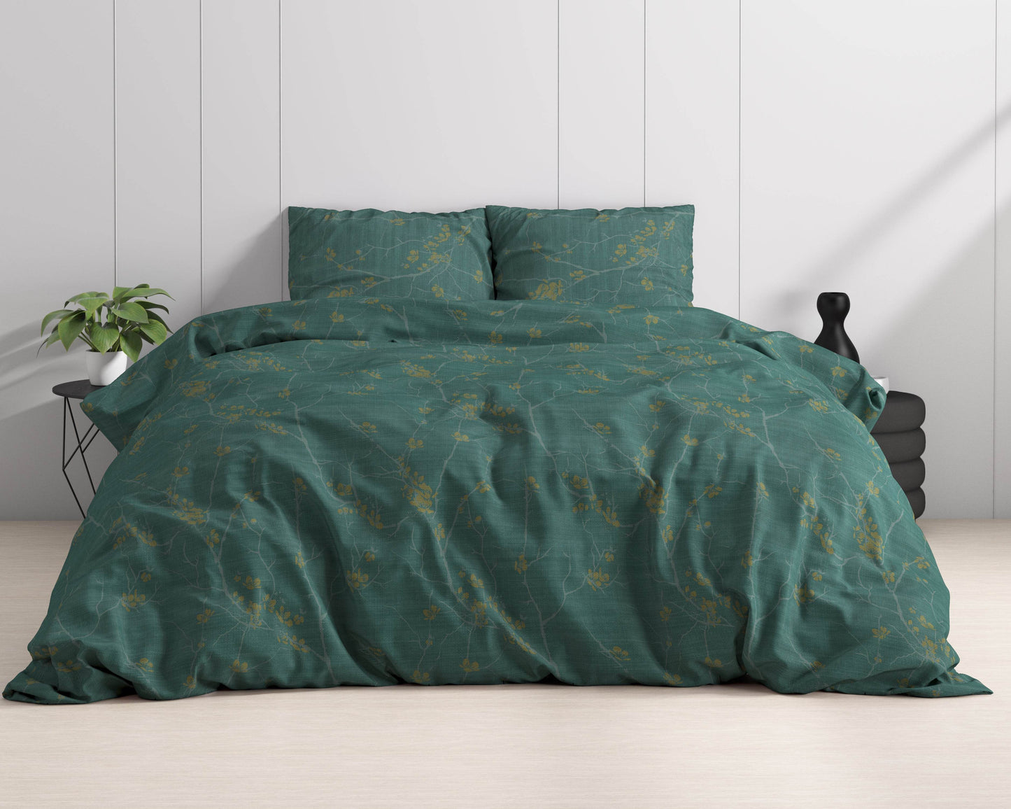 Bettbezug Carlo Grün 140 x 220 cm - Palo24