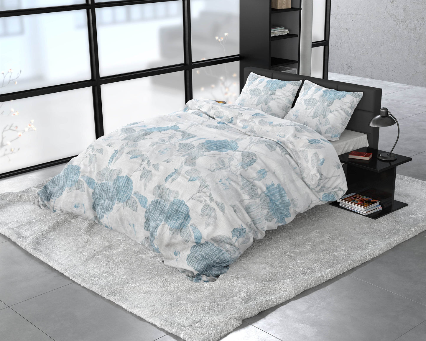 Bettbezug Iven blau 240 x 220 cm - Palo24