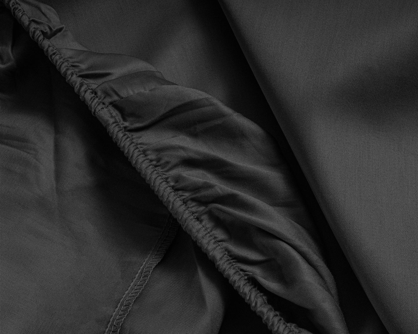 Split-Topper Satin Spannbettlaken Schwarz 180 x 220 cm - Palo24