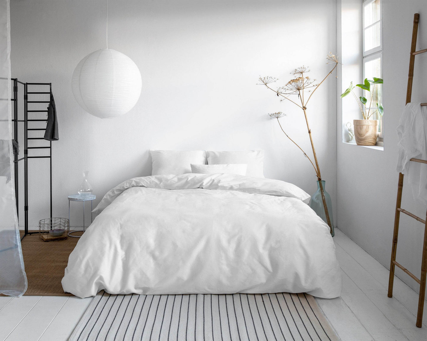 Bettbezug Uni Satijn Weiss 240 x 200/220 cm - Palo24