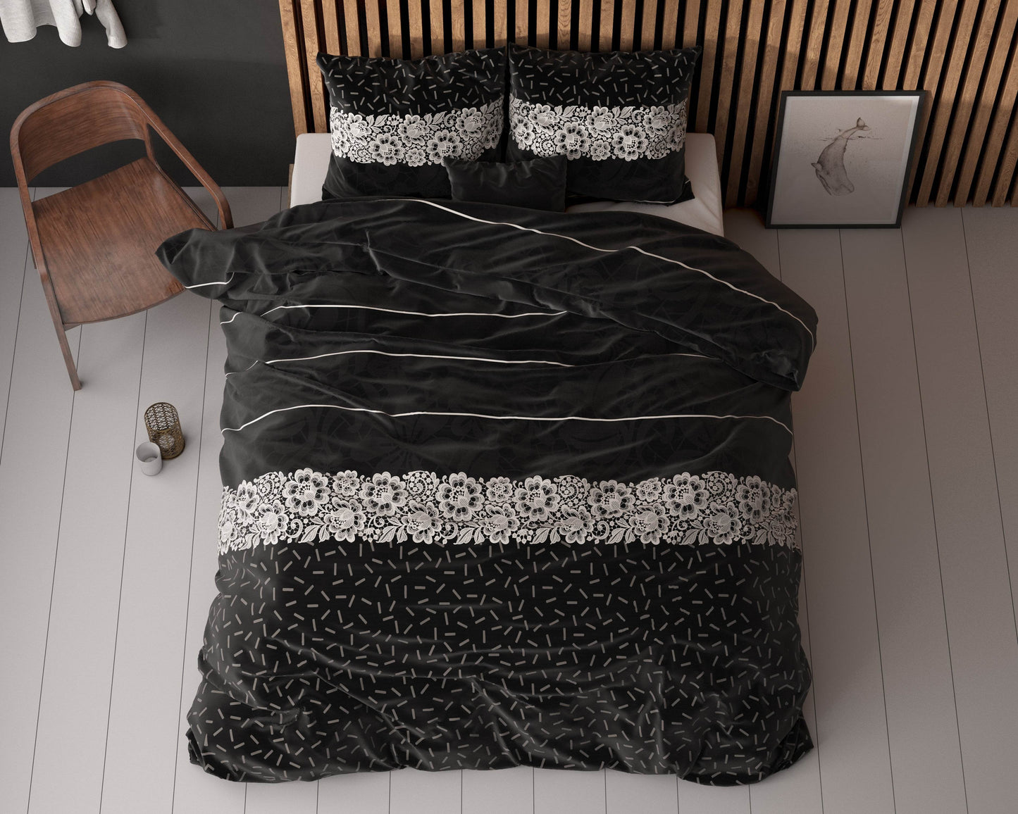 Bettbezug Dervio Anthrazit 200 x 220 cm - Palo24