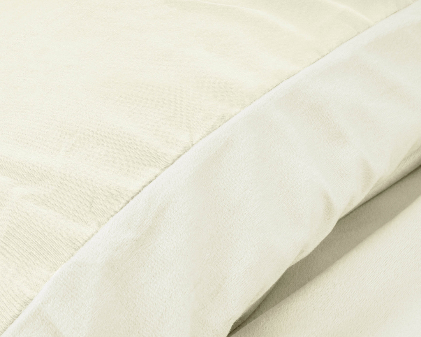 Bettbezug Samt Uni Creme 140 x 220 cm - Palo24
