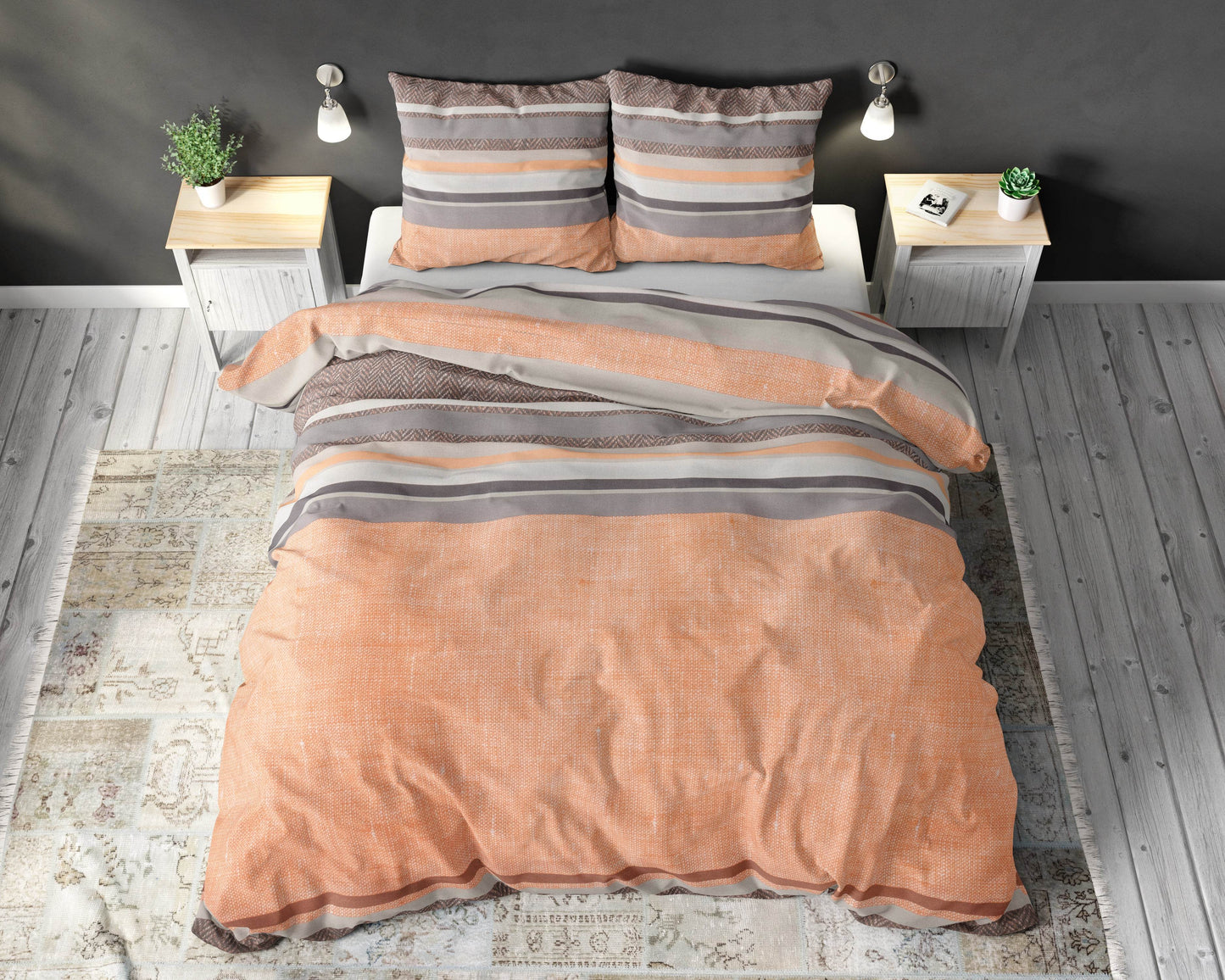 Bettbezug Sonta Orange 140 x 220 cm - Palo24