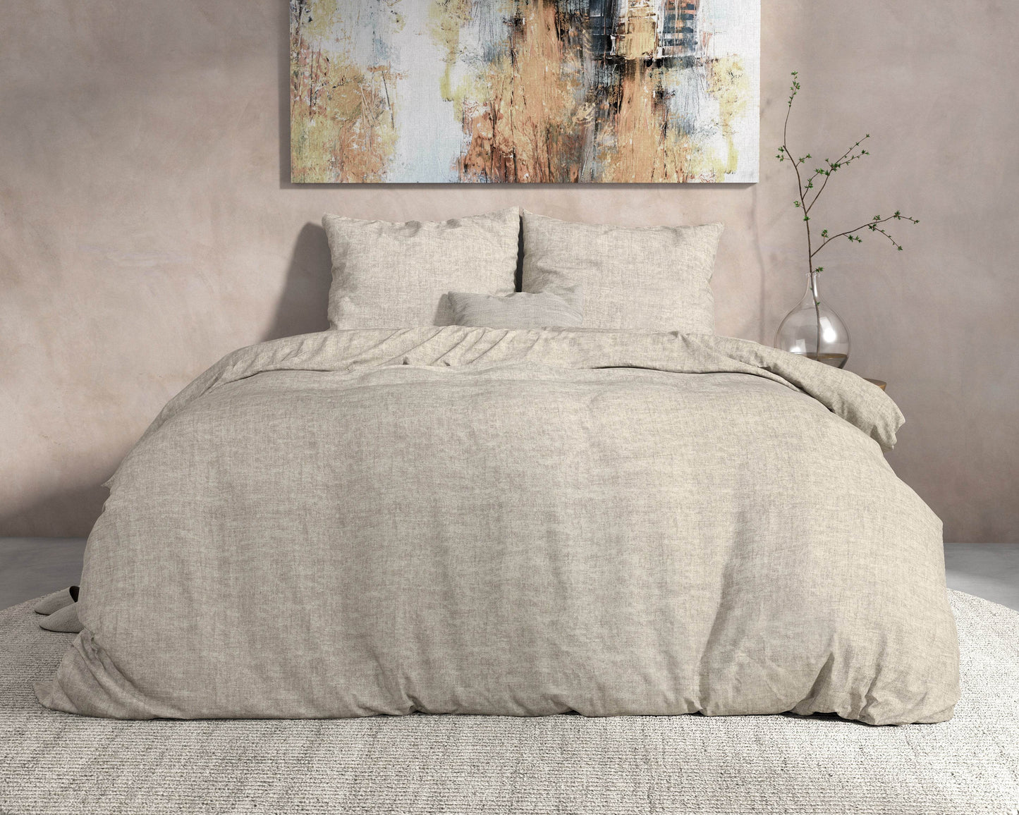 Bettbezug DH Flanel Leo Grau 240 x 220 cm - Palo24