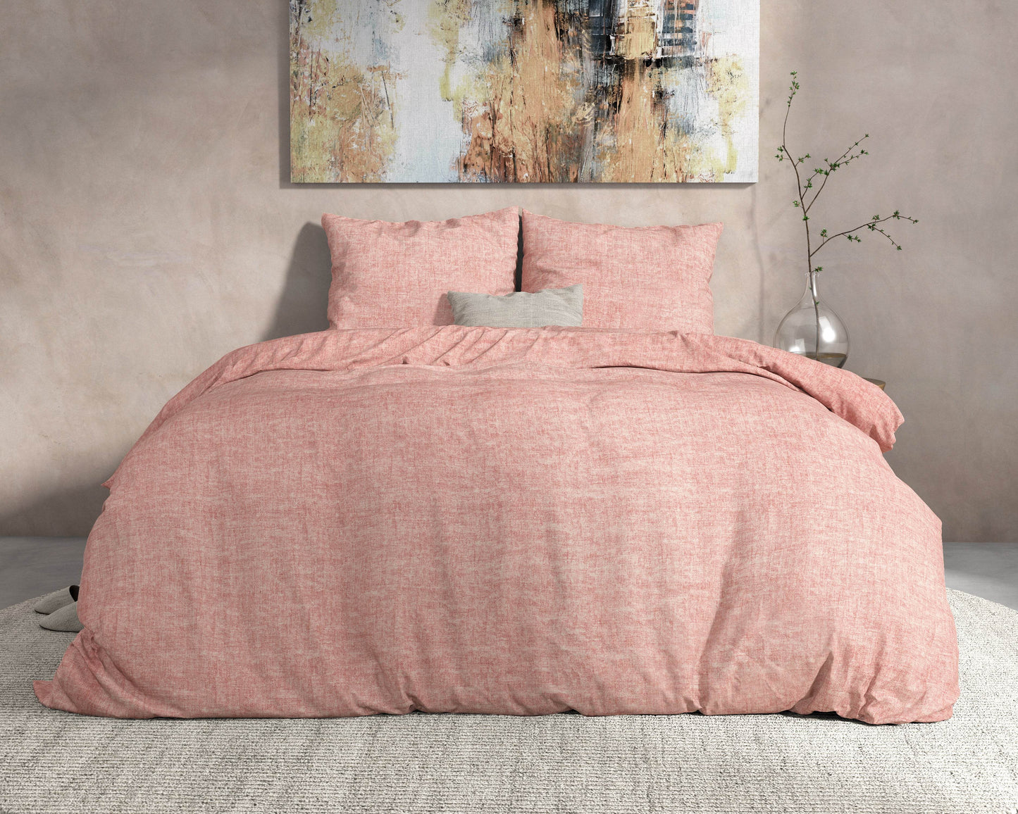 Bettbezug DH Flanel Leo rosa 200 x 220 cm - Palo24