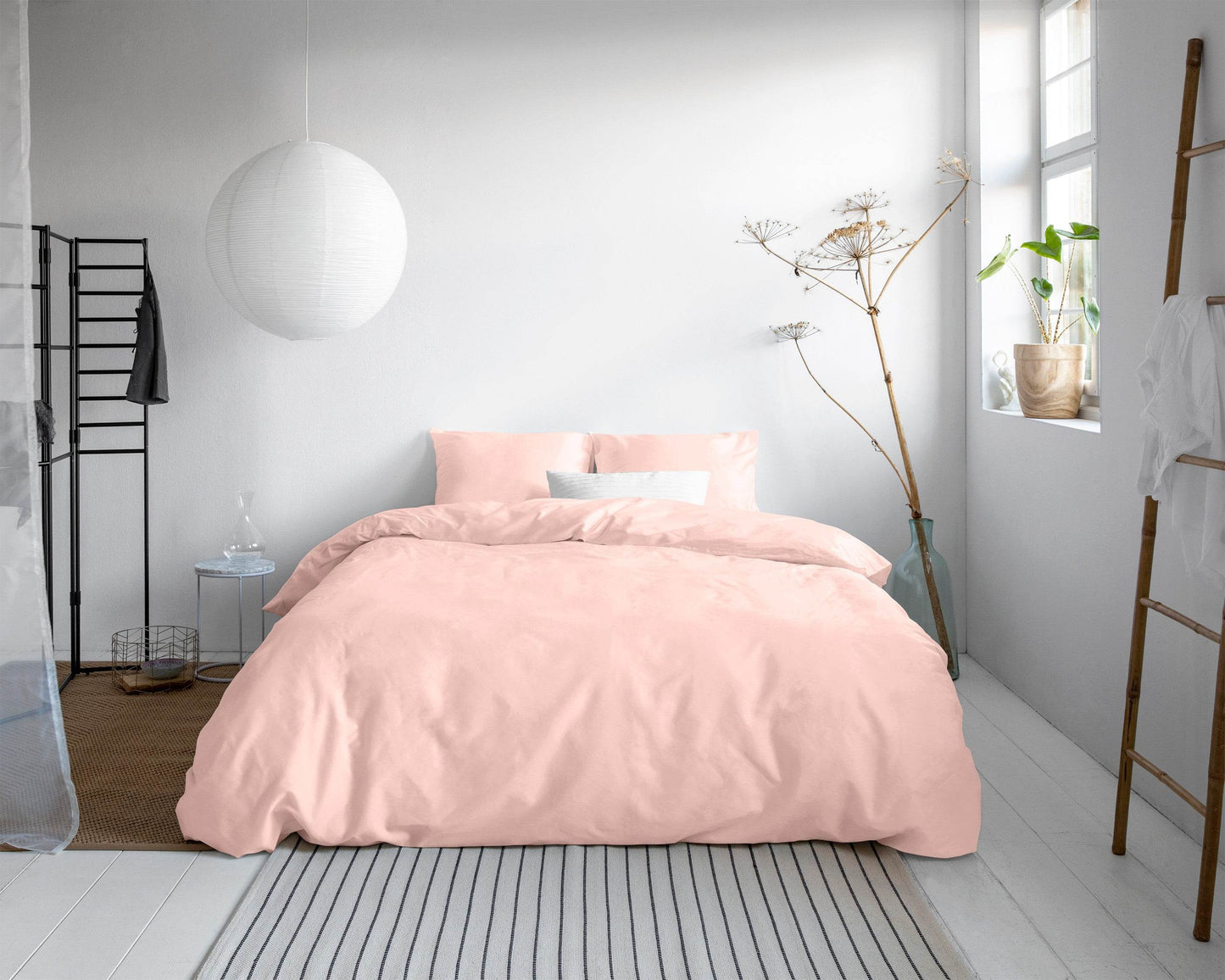 Bettbezug Uni Satijn rosa 200 x 200/220 cm - Palo24