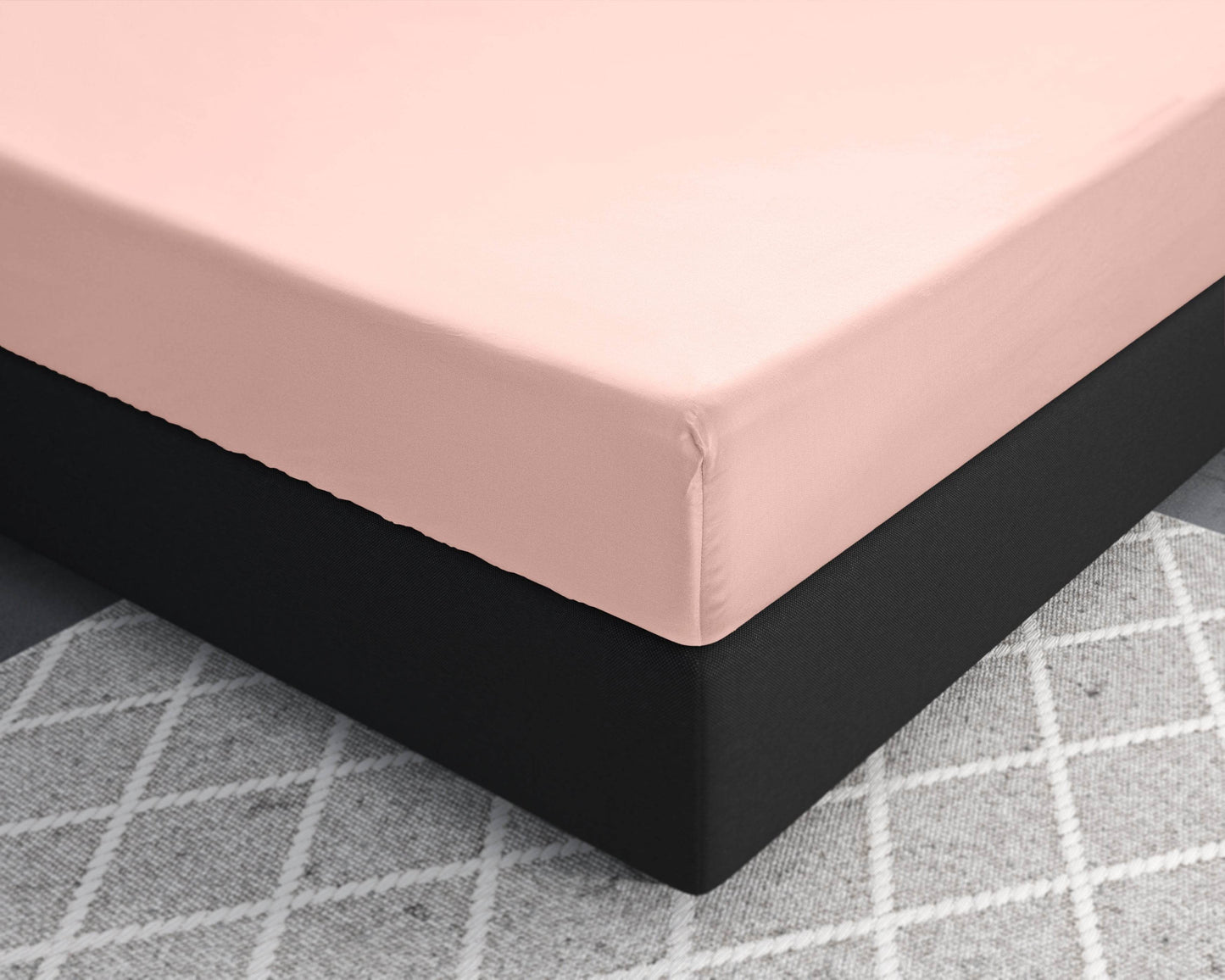 Satin Spannbettlaken Rosa 160 x 200 cm - Palo24