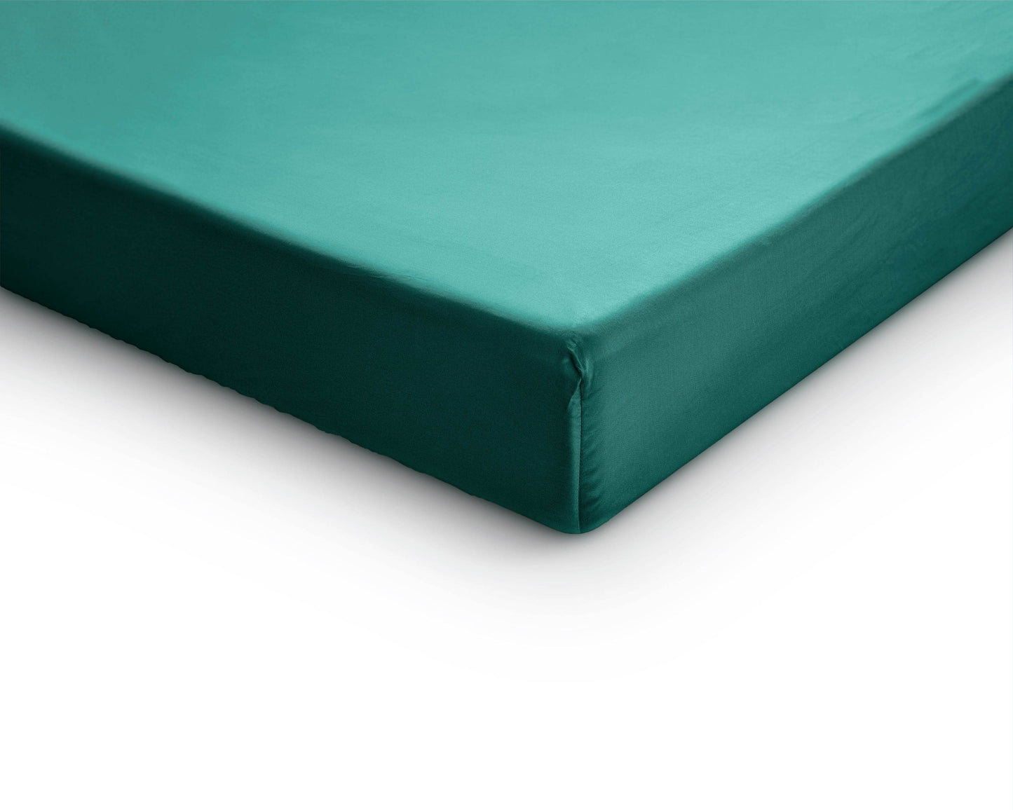 Split-Topper Satin Spannbettlaken Dunkelgrün 180 x 220 cm - Palo24