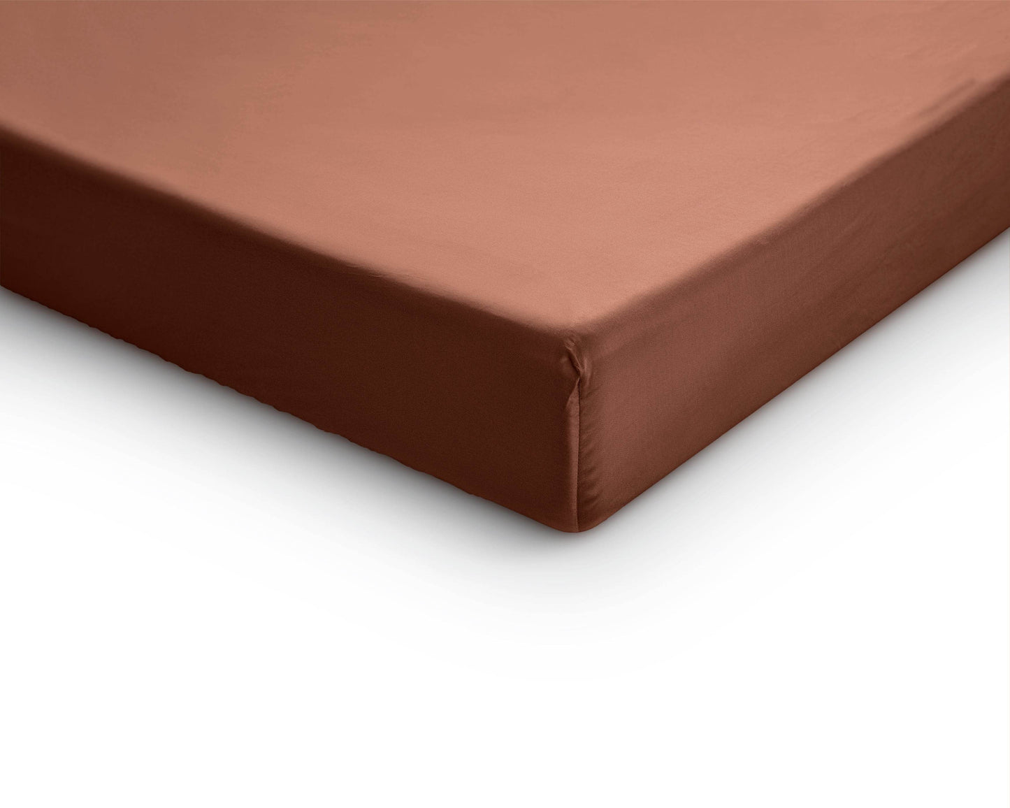 Split-Topper Satin Spannbettlaken Braun 180 x 200 cm - Palo24