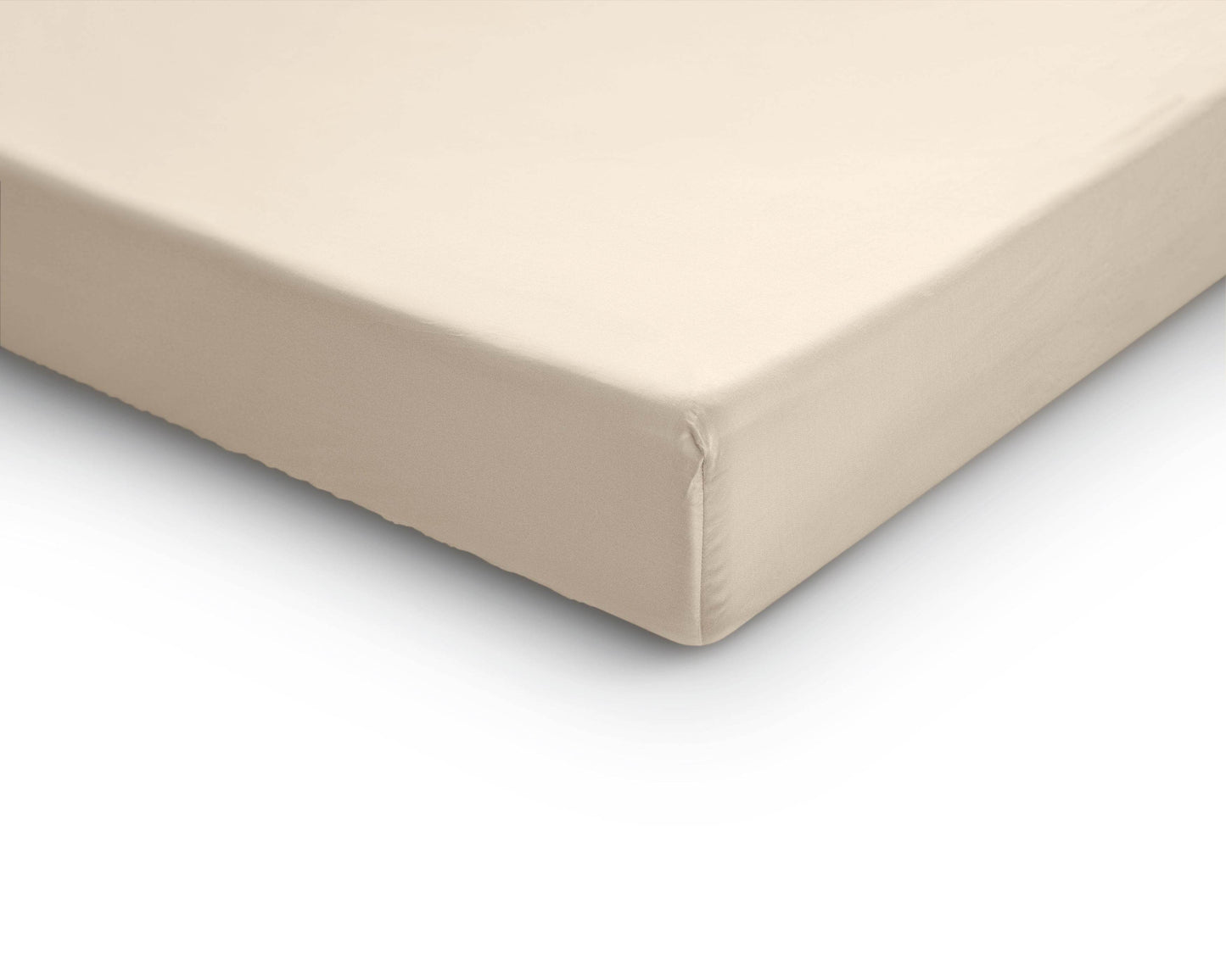 Split-Topper Satin Spannbettlaken Sand 180 x 200 cm - Palo24