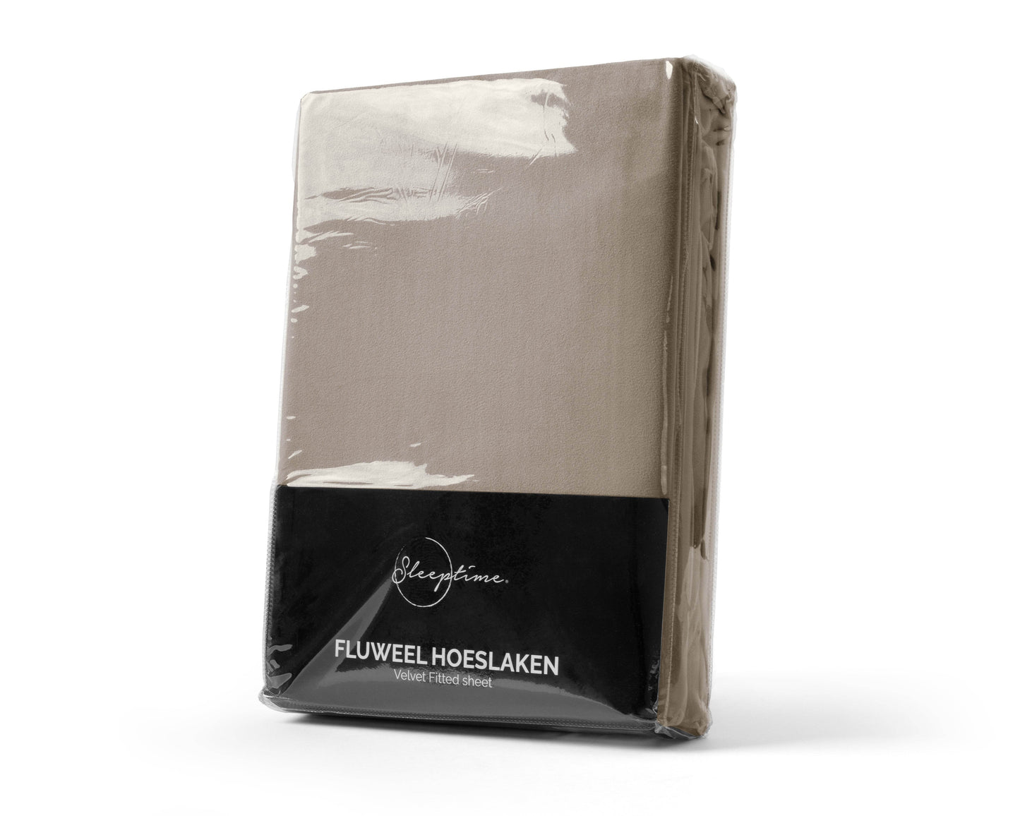 Samt Spannbettlaken Taupe 90 x 200 cm - Palo24