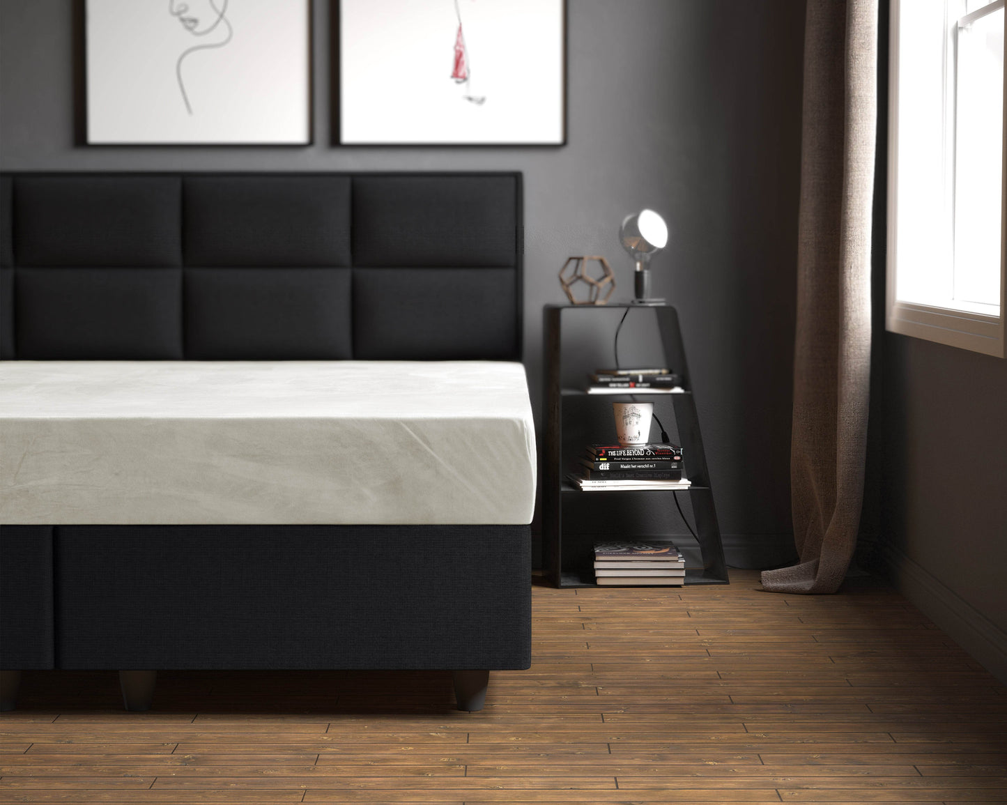 Samt Spannbettlaken Creme 160 x 200 cm - Palo24