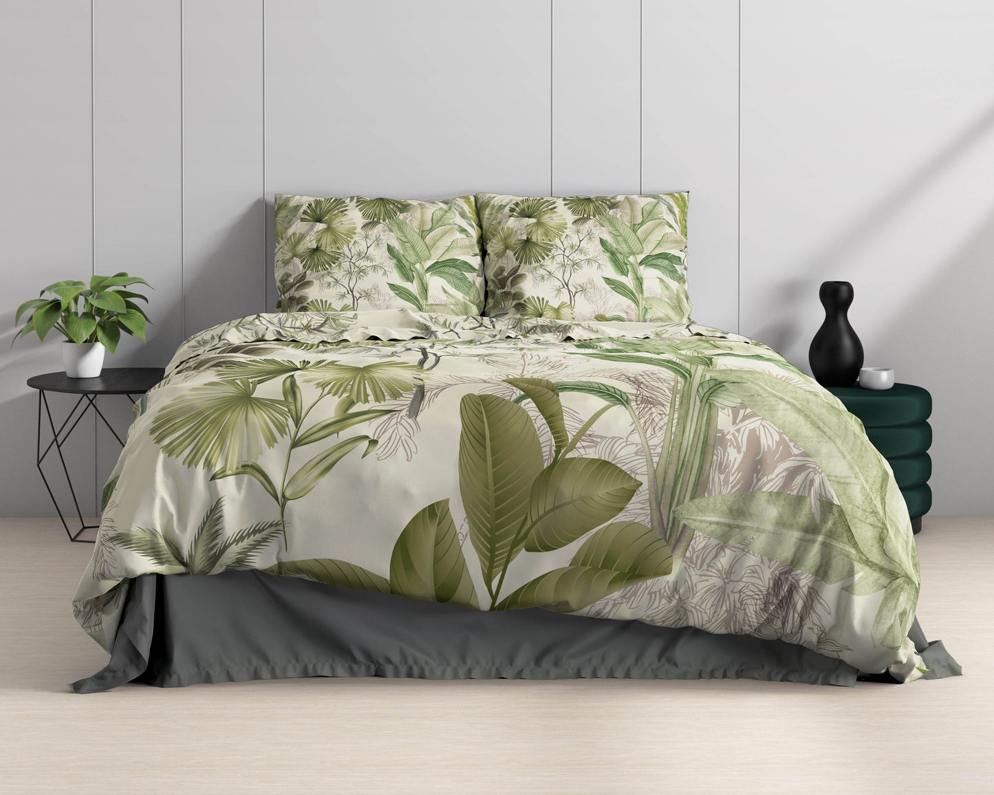 Bettbezug Ayana Weiss 200 x 220 cm - Palo24