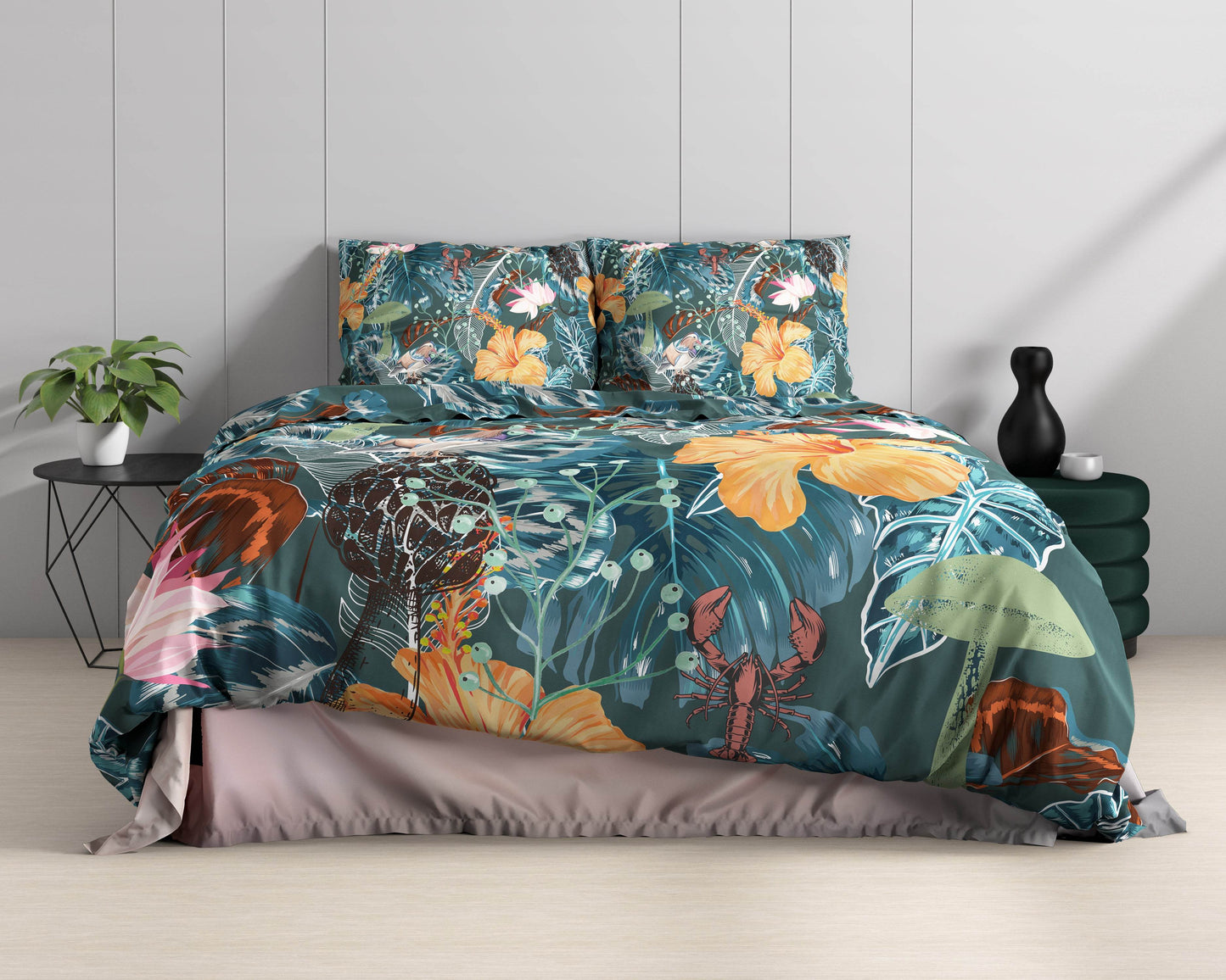 Bettbezug Calanthe Grün 140 x 220 cm - Palo24