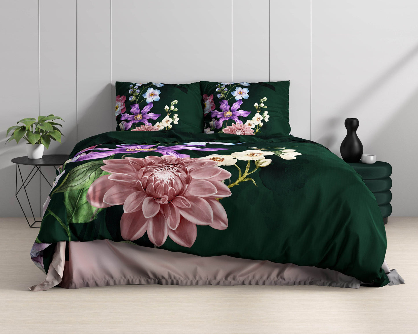 Bettbezug Betty Grün 200 x 220 cm - Palo24